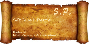Sámuel Petra névjegykártya